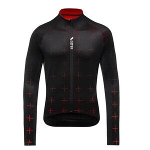 GOREWEAR mens C5 Thermo Jersey , Black/Fireball , XS